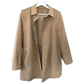 Autre Marque Mantel oder beige Jacke aus Alcantara oder Wildlederimitat Größe 38-40. Beige
