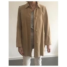 Autre Marque-Mantel oder beige Jacke aus Alcantara oder Wildlederimitat Größe 38-40.-Beige