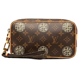 Louis Vuitton-Louis Vuitton Brown x Christopher Nemeth Monograma Volga Pochette-Marrom