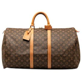 Louis Vuitton-Louis Vuitton Brown-Monogramm-Keepall 55-Braun