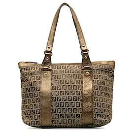 Fendi-Fendi Brown Zucchino Tote-Brown