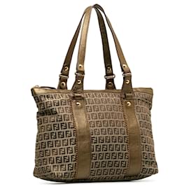 Fendi-Fendi Brown Zucchino Tote-Brown