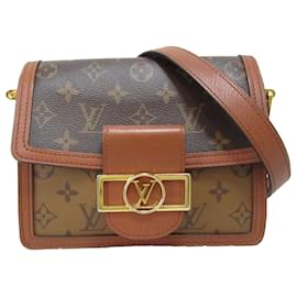 Louis Vuitton-Louis Vuitton Monogramma Marrone Reverse Mini Dauphine-Marrone