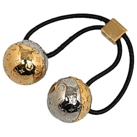 Louis Vuitton-Cravatta per capelli Louis Vuitton Gold Planete Nanogram Chouchou-D'oro