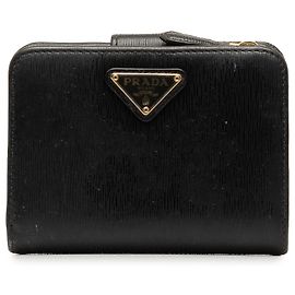 Prada Black Vitello Move Small Wallet Black