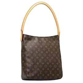 Louis Vuitton-Louis Vuitton Brown Monogram Looping GM-Brown