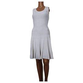 Skater Alaïa Sommerkleid Weiß
