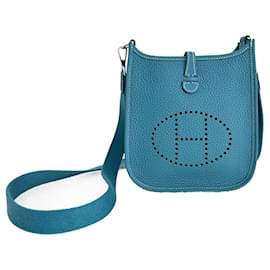 Hermès-Hermes Mini Evelyne 16 New Bleu Jean-Blue