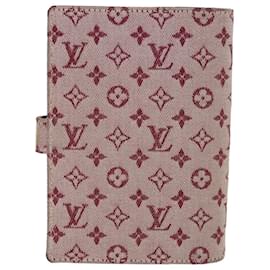Louis Vuitton-LOUIS VUITTON Monogramm Mini Agenda PM Tagesplaner Cover Rot R20912 LV Auth 71058-Rot