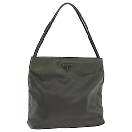 Prada-PRADA Hand Bag Nylon Khaki Auth hk1260-Khaki