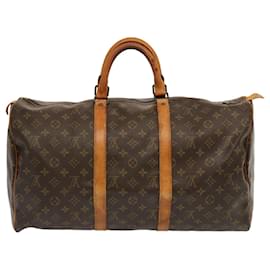 Louis Vuitton-Louis Vuitton Monogram Keepall 50 Borsa Boston M41426 LV Aut 70988-Monogramma