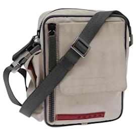 Prada-PRADA Sports Shoulder Bag Nylon Beige Auth 70931-Beige