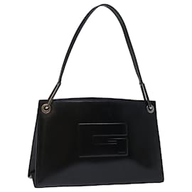 Gucci-GUCCI Shoulder Bag Enamel Black 001 3034 2123 Auth ti1625-Black