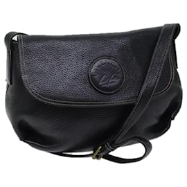 Givenchy-GIVENCHY Shoulder Bag Leather Black Auth bs13678-Black