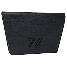 Louis Vuitton-LOUIS VUITTON Epi Trapeze Clutch Bag Black M80165 LV Auth bs13588-Black