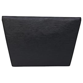 Louis Vuitton-LOUIS VUITTON Bolsa Embreagem Epi Trapézio Preto M80165 LV Auth bs13588-Preto