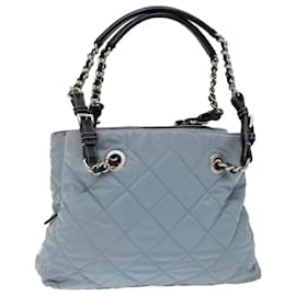 Prada-PRADA Shoulder Bag Nylon Blue Auth bs13564-Blue