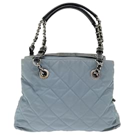 Prada-PRADA Shoulder Bag Nylon Blue Auth bs13564-Blue