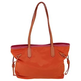 Prada-PRADA Tote Bag Nylon Orange Auth 72024-Orange