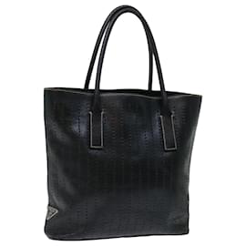 Prada-PRADA Hand Bag Leather Black Auth 70865-Black