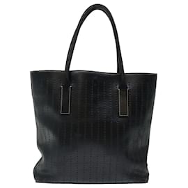 Prada-PRADA Hand Bag Leather Black Auth 70865-Black