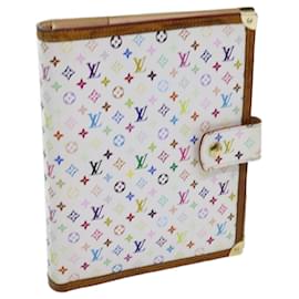 Louis Vuitton-LOUIS VUITTON Copertina Agenda GM Multicolore Bianco R20894 LV Aut 70701UN-Bianco