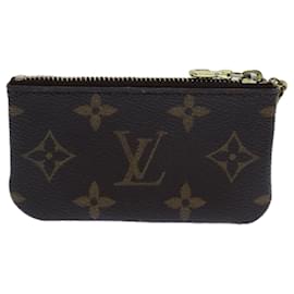 Louis Vuitton-Bolsa Moeda M LOUIS VUITTON Monograma Pochette Cles M62650 Autenticação de LV 71357-Monograma
