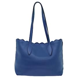 Miu Miu-Miu Miu Tote Bag Cuir Bleu Auth hk1226-Bleu