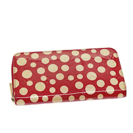 Louis Vuitton-Portafoglio LOUIS VUITTON Monogram Vernis Yayoi Kusama Rouge M91572 LV Auth yk11825-Rosso