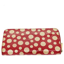 Louis Vuitton-Portafoglio LOUIS VUITTON Monogram Vernis Yayoi Kusama Rouge M91572 LV Auth yk11825-Rosso