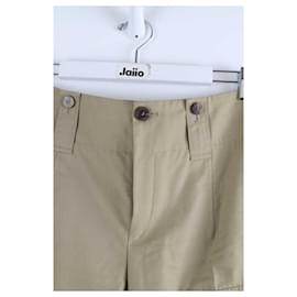 Chloé-Pantalones de algodon-Beige