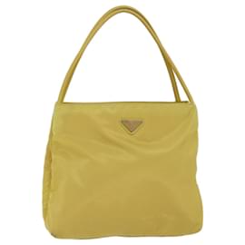 Prada-Bolsa de ombro PRADA Nylon Yellow Auth 72039-Amarelo