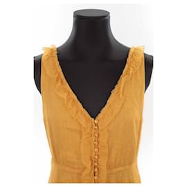 The Kooples-Vestido de seda-Amarelo