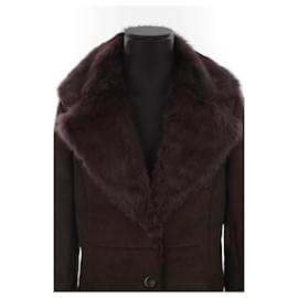 Gerard Darel-Fur coat-Brown
