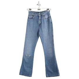 Golden Goose-Jeans bootcut in cotone-Blu