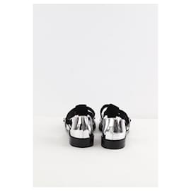Sandro-Sapatos de sandália de couro-Prata