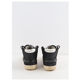Golden Goose-Leather sneakers-Black