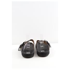 Isabel Marant-Sapatos de sandália de couro-Caqui
