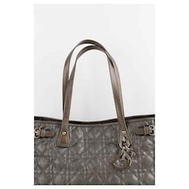 Dior-Leather Cerf Tote-Grey