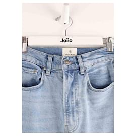 Anine Bing-Jeans dritti in cotone-Blu