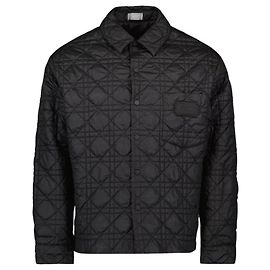 Dior Cannage gestepptes Overshirt Schwarz
