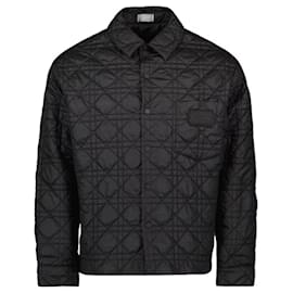 Dior-Camisa de sobrecamisa acolchada con diseño de cannage-Negro