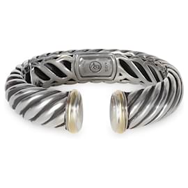 David Yurman-David Yurman Sculpted Cable Bracelet in 18k yellow gold/sterling silver-Other