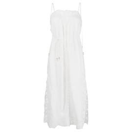 Zimmermann-Vestido Midi Broderie Zimmermann August-Branco