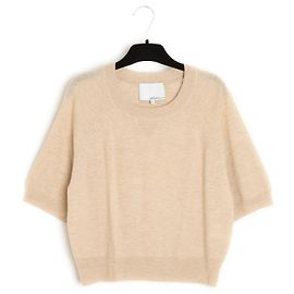 3.1 Phillip Lim Top FR36 Beige Kaschmir-Crop-Sweater UK8 Beige