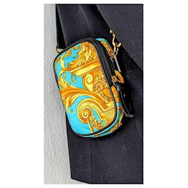 Versace-Versace Unisex Shoulder Bag-Turquoise