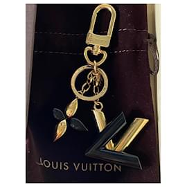 Louis Vuitton-Porte-clés sac torsadé noir-Gold hardware