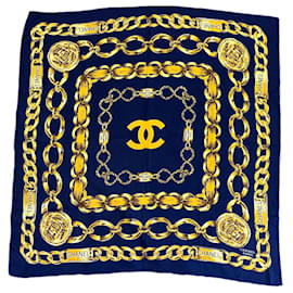Chanel Sciarpe di Seta Blu