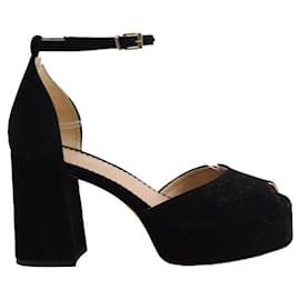 Maje-Leather Heels-Black