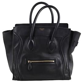 Céline-Luggage Phantom leather handbag-Black
